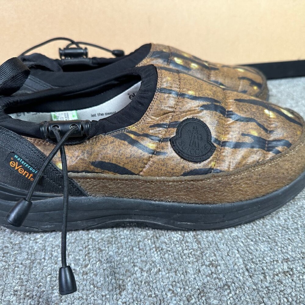 Suicoke x Moncler Pepper Loafer in Brown Camo Puffer Apres Ski Shoe Mens EU 43 - Picture 6 of 7